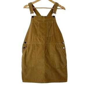 Camel Colored Wide Wale Corduroy Overall Jumper